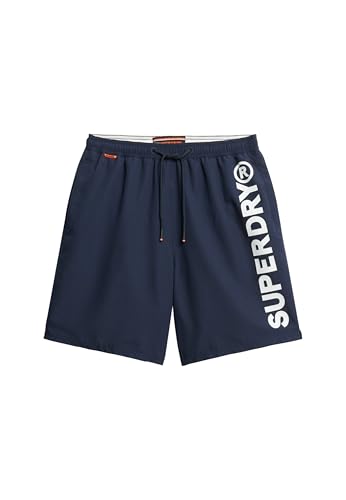 Superdry Men's Sport Graphic 17 Swim Shorts, Nautical Navy