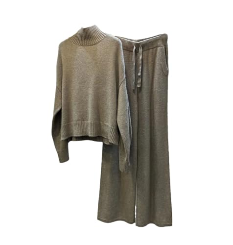 Ensemble cachemire femme pull col rond et pantalon large
