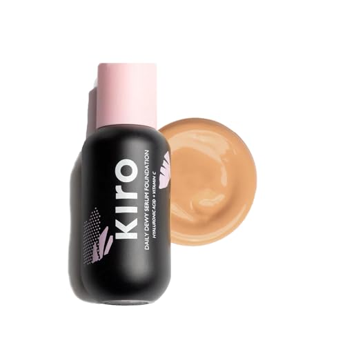 Image of Kiro Daily Dewy Serum Liquid Foundation - Hazel Nude, 30ml | Infused With Hyaluronic Acid, Niacinamide, and Vitamin C | Ultra Lightweight, Waterproof, and Hydrating | For All Skin Types