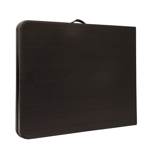 Table pliante aspect bois WERKA PRO 180x74cm pour buffet de jardin et réception - 3