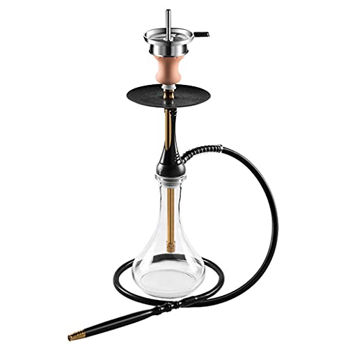 GaoYunQin Tragbar Shisha-Set 1 Schlauch Shisha Combo Kit, Prämie Aluminium Shisha-Kit Huka Rauchgenuss (Color : Black)