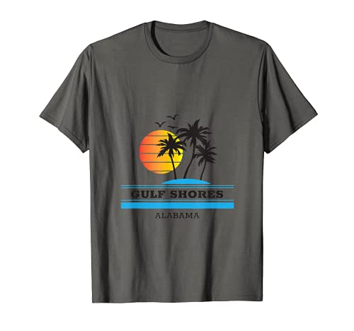 Retro Cool Gulf Shores Original Alabama Beach Sunset Novelty T-Shirt