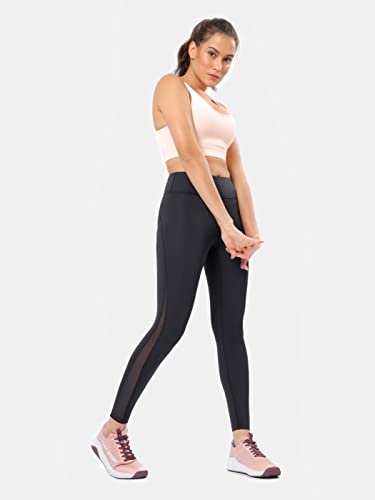 Image of CULT Women's AbsoluteFit Solid Yoga Tights, 4-Way Stretch, Anti-Chafing, Moisture-Wicking, Squat-Proof, Sports Leggings, Active Wear