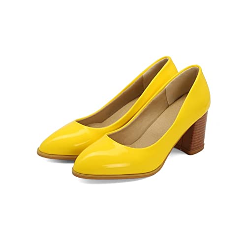 Tacones azules de cuero con punta fina y pisada estable 4