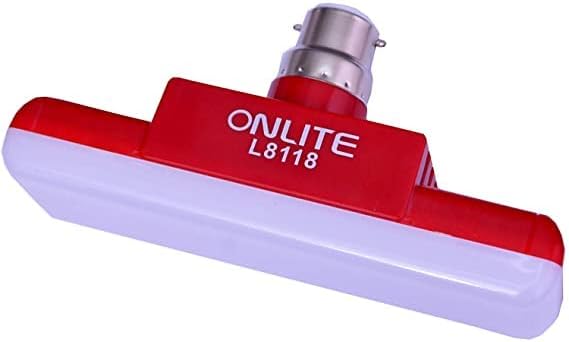 Onlite 10w AC/Dc Extra Bright White Rechargeable Emergency Light Bulb Emergency Light led Rechargeable- (T-Shaped) 12 hrs Bulb Emergency Light double glass protected