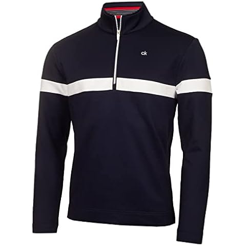 Calvin Klein Mens Scale CK Sweater in Navy Cover
