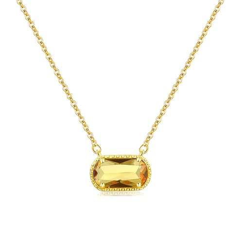 Women's Pendant Necklace,Fashion Jewelry,14K Gold Plated,Birthstone Necklace for Women,Birthday Gifts for Women Mom Wife Friends