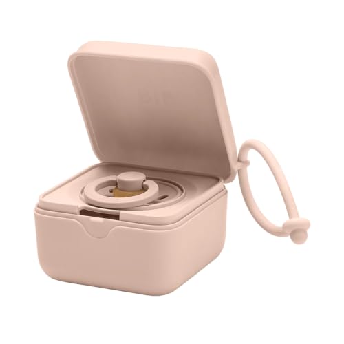 BIBS Pacifier Box with Loop for Storing &amp; Carrying Soothers | 100% BPA Free Material | Designed &amp; Made in Denmark | Blush
