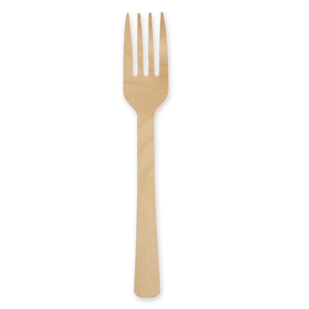 FRANZ MENSCH 1000 Stück Byò Byò Gabeln Ecowood | Holz, natur, L: 16cm, Karton, Einweggabel aus Birkenholz, Einweg Holzgabel, Biologisch abbaubares Einwegbesteck, Holzbesteck, Einweg Gabel, Holz Gabel