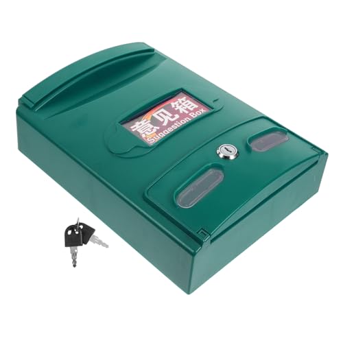 SHINEOFI 1 Juego Buzón Con Cerradura Moderno Buzones Con Cerraduras Caja Fuerte Afuera Soporte De Correo De Montaje En Pared Montado Muro Doble Exterior Letras Green Asb