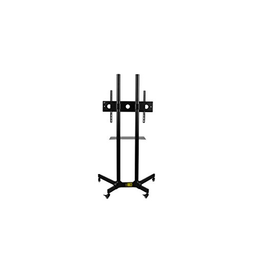 Seneca AV SM61 Mobile Flat Panel TV Mount - For 30" to 65" Monitor Displays - Adjustable Height - Black - Thumbnail 4