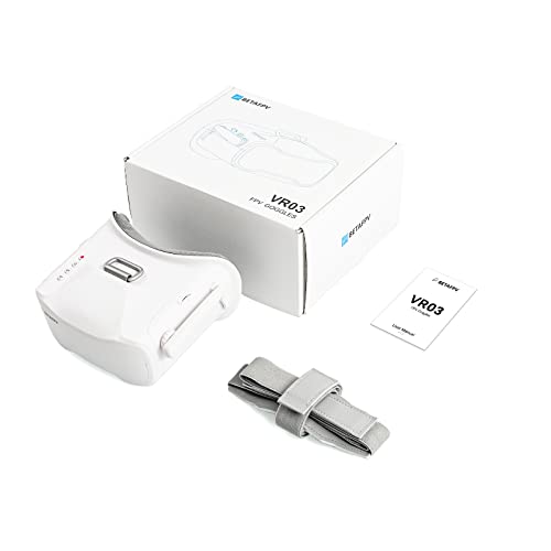 BETAFPV VR03 FPV-Brille mit DVR Funktion, Austauschbare Antenne, 5.8G, 48Kanäle 4.3Zoll 800x480PX, HD-LCD, NTSC/PAL Unterstützung Aufzeichnung Wiedergabe mit FPV-Renndrohnen wie Cetus Meteor Drone