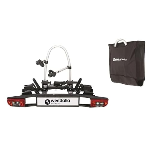 Bullwing SR2 - Fahrradträger für 2 Fahrräder auf die Auto Anhängerkupplung abklappbar (Rahmenhalter,Radstopper,Gurt) 9 Westfalia BC 60 Fahrradträger für die Anhängerkupplung - inkl Tasche | Zusammenklappbarer Kupplungsträger für 2 Fahrräder | E-Bike geeignet