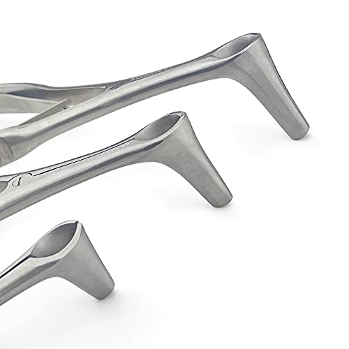 Image of Vienna Nasal Speculum ENT Instruments, Premium Quality Stainless Steel for Adult, Child, Infant - Small, Medium, Large - 3 Pcs