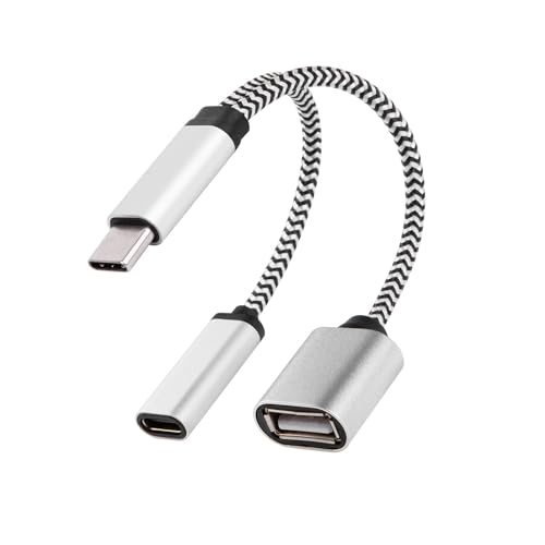 USB C OTG Adapter with Power Compatible with Google Chromecast with Google TV & Google Smart Phone - Supports Power Delivery for Flash Drives, Keyboards, and Hubs