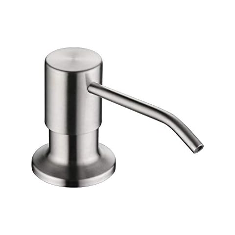 Seifenspender für Küchenspüle, Edelstahl Einbauspüle Seifenspender Lotionspender mit 12 oz Flasche, gebürstetes Nickel (YardMonet) Cover