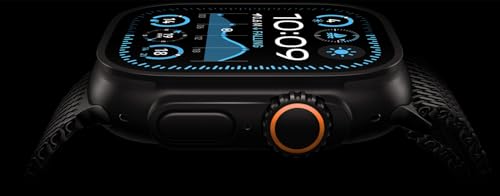 Apple Watch Ultra 2 (GPS + Cellular, 49MM) - Black Titanium Case with Black Ocean Band (Renewed)