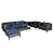 Outsunny Patio Furniture Set, 9 Piece Outdoor Sectional Sofa, All-Weather PE Rattan Wicker Conversation Set with Chairs, Ottoman, Loveseat, Coffee and Side Table, Cushions, Navy Blue