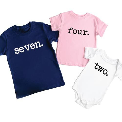 Customizable Age Birthday Shirts | 1-15 Year Old Boys and Girls Birthday Shirt | Birthday Outfit Gifts For Toddler, Kids and Teenagers