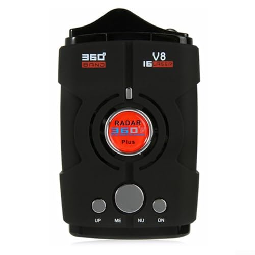 Gdfnmogo 360-Grad-Auto-Blitzer-Detektor mit Sprachsystem, Auto-Detektor, Auto-Erkennungsgerät, 360-Grad-Schutz