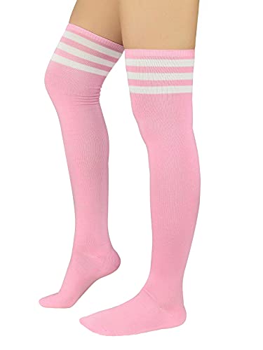 Image of Azue Women Non Slip Thigh High Socks Fashion Tube Stockings above Knee Cosplay Socks
