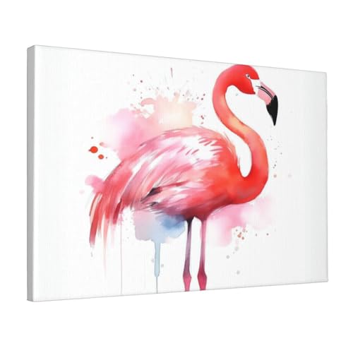 Toile murale flamant rose YoupO, tableau décoratif haut de gamme pour intérieur chic