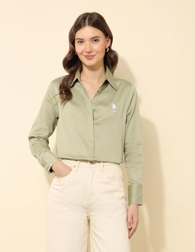 Image of Cotton Sateen Regular fit Shirt