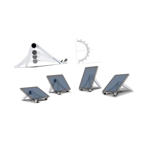 Support tablette pliable alliage aluminium blanc réglable stable - 5