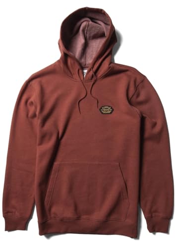 VISSLA Solid Sets Eco Pullover Hoodie Barn Red Heather SM