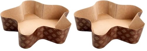 Guardini Monouso, 3 Stampi Stella 25x21cm - quantità max impasto 500gr., carta da forno, Colore beige (Confezione da 2)