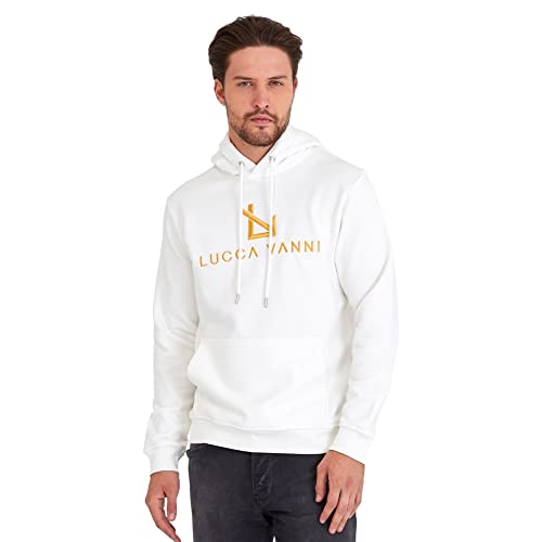 Sweat à capuche écru noir taille M sweat-shirt tendance à logo doré