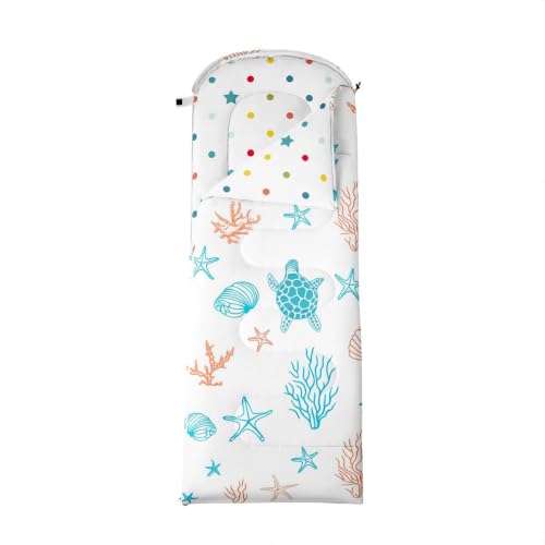 Erosebridal Bolsa de Dormir Rectangular Poliéster Color Seafoam Green Tamaño Tw para 1 Persona, Para Camping Tres Temporadas miniatura 4