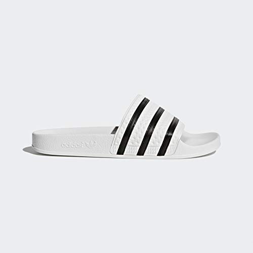 adidas Originals Men's Adilette Sandal, White/Black/White, 43