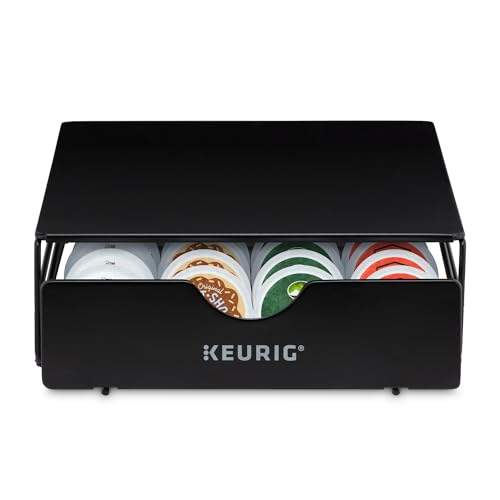Keurig Slim Non-Rolling Storage Drawer, Coffee Pod Storage, Holds up to 24 Keurig K-Cup Pods, Black...