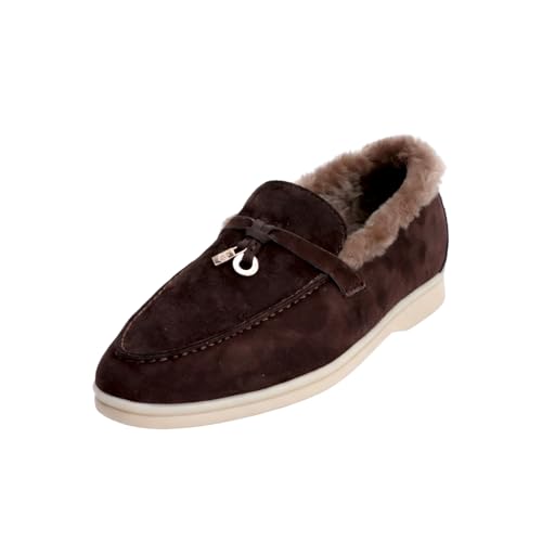 Image of Women's Summer Charms Suede Loafers - Premium Sheepskin Unlined Upper,Classic or Styles with Metal Detail for Casual, Office, Travel & All Day Wear