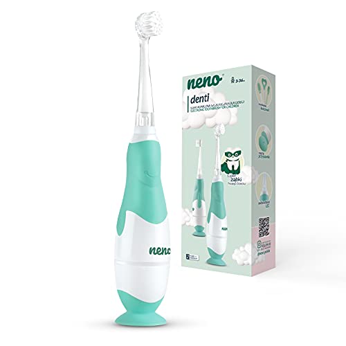 Neno® DENTI, Elektrische Zahnbürste für Kinder 3m-36m, Wasserdicht, 3 Massagekopfs, IPX7