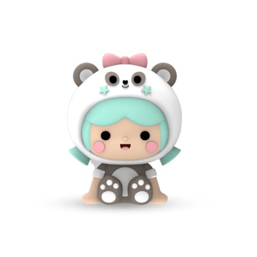 Triciclo Editores DundunBaby “Panda” | Bebés Animalitos |Juguetes Coleccionables de Animales para Niñas de +3 Años | 4 Especiales Brillan en la Oscuridad |Regalo para niños| Muñecos Educativos