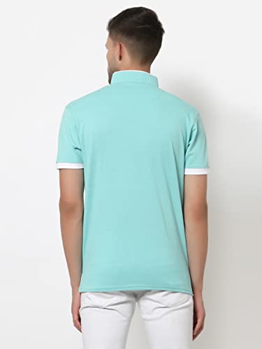 Image of UZARUS Men's Solid Cotton Regular Fit Polo T-Shirt
