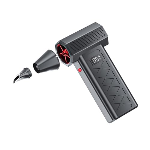 Generic コードレスブロワー 13W ブラシレスモーター ? 6段階速度調整 金属タービン搭載 多機能エアダスター (ブラック///ホワイト)