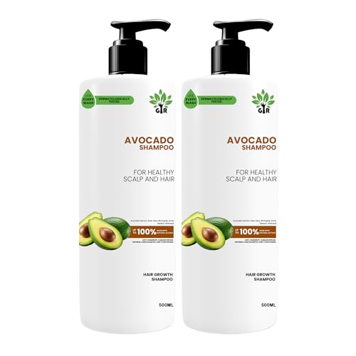 Image of GIR Avocado Shampoo - For Gently cleanses & smoothens| Sulphate & Parabens Free | | Reduces Frizz, Retains Moisture & Conditions Strands | 1L