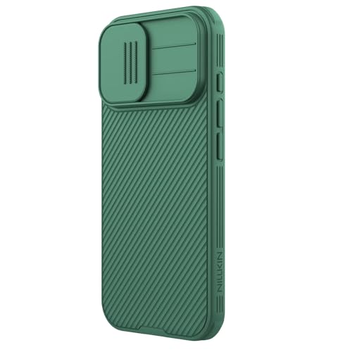 Image of Nillkin for iPhone 17 Case with Slide Camera Cover, Thin Slim Fit, Shockproof Protective, Protector Privacy, Phone Case iPhone 17 Camera Lens Protector 6.3 inch, Green