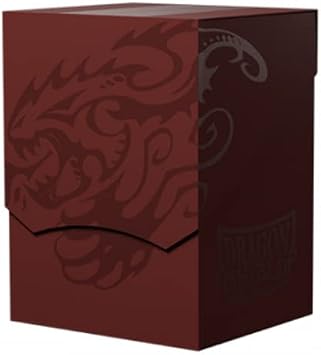 Dragon Shield Card Deck Box Deck Shell Blood Red/Black Durable and Sturdy TCG, OCG Card Storage Compatible with Pokemon Yugioh Commander and MTG Magic The Gathering Cards