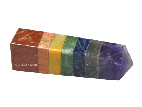 Image of Crystal Heaven Chakra Crystal Tower Obelisk Point For Chakra, Healing And Balancing - Aaa Grade Original Certified Gemstone Agate For Reiki Meditation Yoga Spiritual (3-4 Inches)