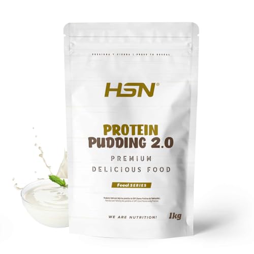 Pudding Proteico de HSN | Panna Cotta 1Kg = 25 Tomas por Envase | Con Proteína de Suero | Muy Fácil de Preparar | Bajo en Calorías Sin Azúcares Añadidos | No-GMO, Vegetariano, Sin Gluten