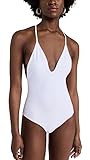 JADE Swim Women's All in One Piece, White, XL