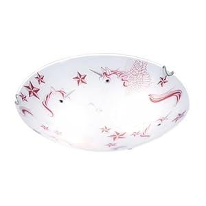 Etc-Shop Einhorn Deckenleuchte Rosa Weiß LED