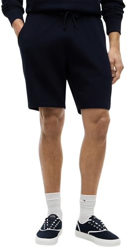 Tommy Hilfiger Uomo Pantaloncini in Felpa Essential Terry in Cotone, Blu (Desert Sky), XL