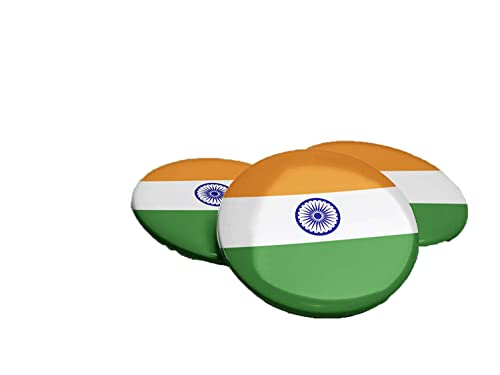 Image of Indian Flag Badges (Round Pin Badge) for Independence Day /Republic Day & Other Events ( Pack of 1 Badge)