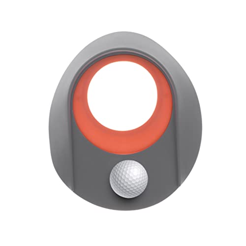 HEALEEP Golf Hitting Mat Practice Aid Hole Cup Portable Putting Training Cup Grey