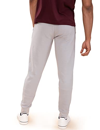 Image of DAMENSCH Men's Regular Fit Mid Rise Ottoman Joggers | Stylish Joggers for Casual Wear